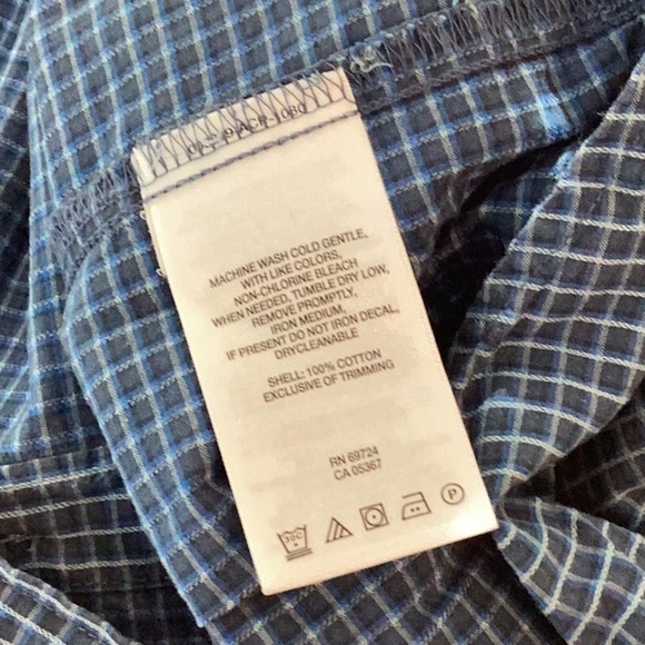 Columbia Men's Button Down Shirt Size M Blue Short Sleeve - Picture 4 of 4